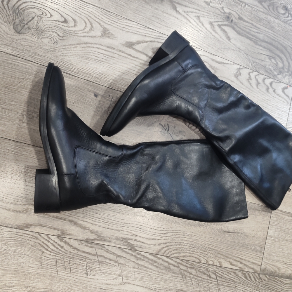 Aquatalia Black Italian Leather Boots